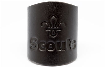 Embossed, Scouts Leather Woggle FDL, (Scout Stores version)