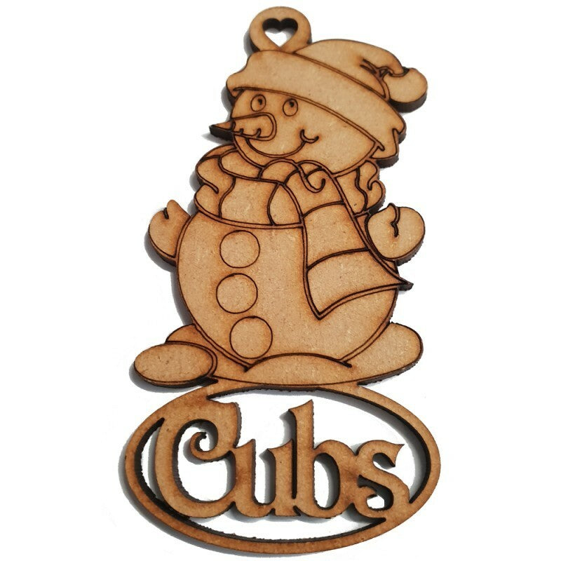 Cubs Christmas Tree Decoration, Snowman