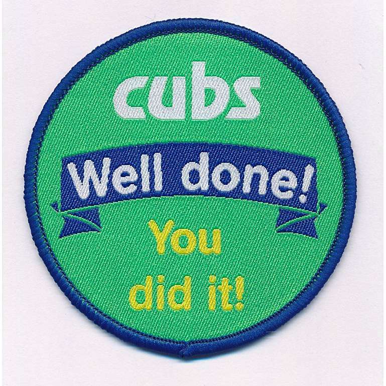 Cubs Well Done Fun Badge.