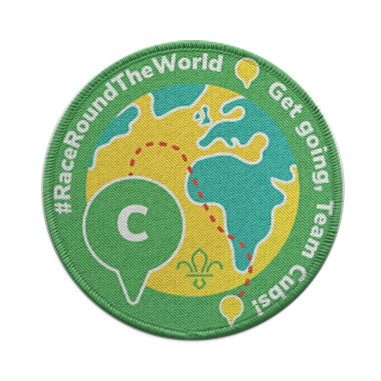Race Around the World Badges Cubs