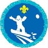 Explorer Scout Snowboarding Activity Badge (Discontinued) OLD FDL