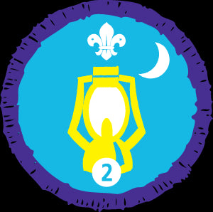 Nights Away Staged Activity Badge 2 Nights, not sponsored OLD FDL