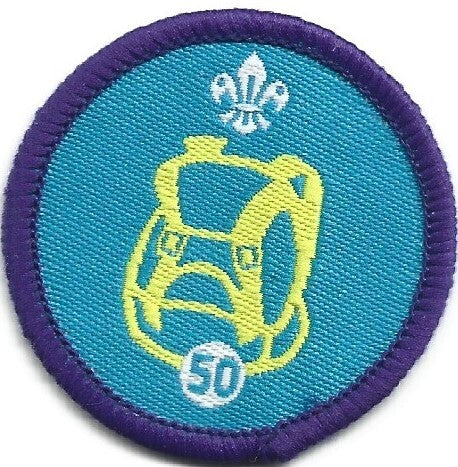Hikes Away Staged Activity Badge 50 Not Sponsored OLD FDL