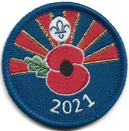 Poppy & Scouting Fleur de Lis Uniform Badge 2021