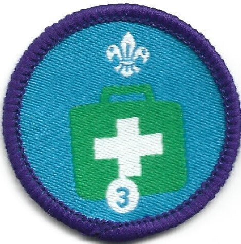 Emergency Aid Activity Badge Stage 3, not sponsored OLD FDL