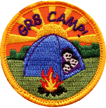 GR8 Camp!, 50mm fun badge