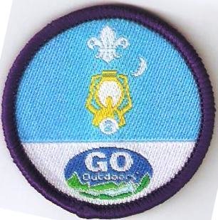 Nights Away Staged Activity Badge 2 Nights, Go Outdoors, with Large Numbers OLD FDL