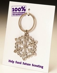 Fleur de Lis Key Fob (Keyring) snowflake shape