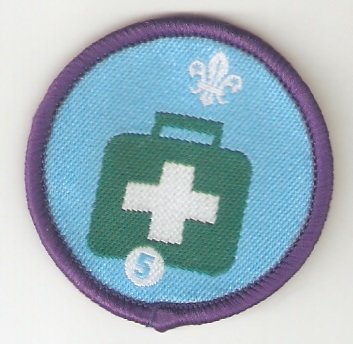 Emergency Aid Activity Badge Stage 5, not Sponsored OLD FDL