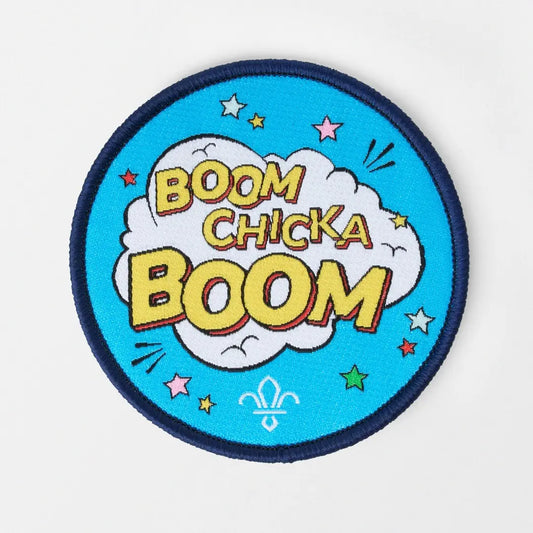 BOOM CHICKA BOOM Campfire Song Blanket Badge