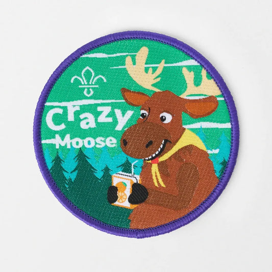 Crazy Moose Campfire Song Blanket Badge