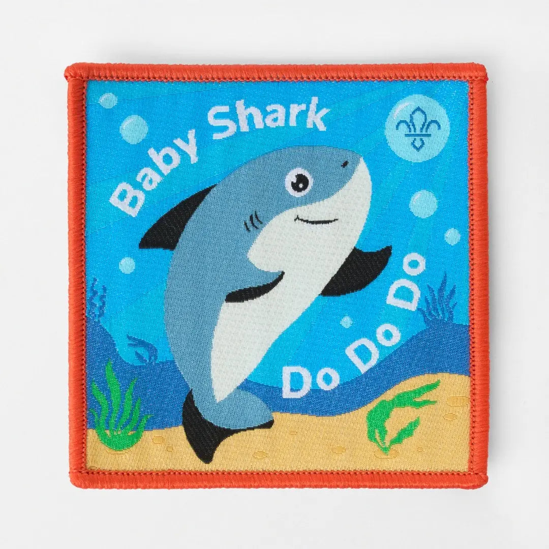 Baby Shark Campfire Song Blanket Badge