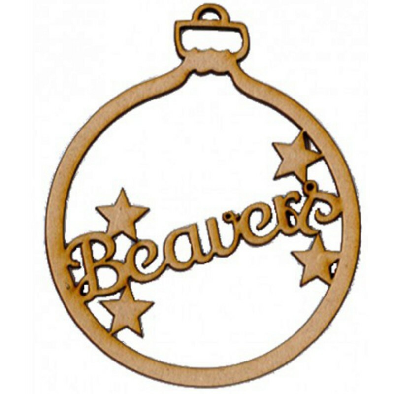 Beaver Christmas Tree Decoration, Word