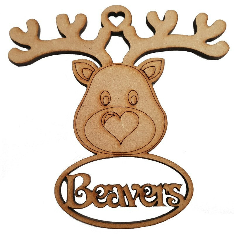 Beaver Christmas Tree Decoration, Reindeer