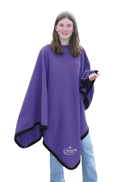 Scouts Adult Purple Fleece Poncho