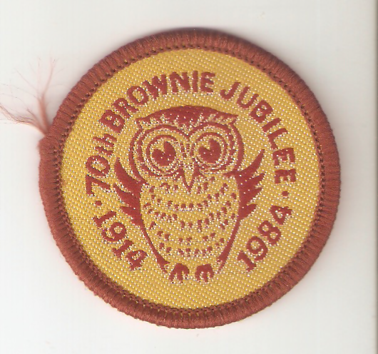 Brownie 70yrs Fun Badge 1914 -1984