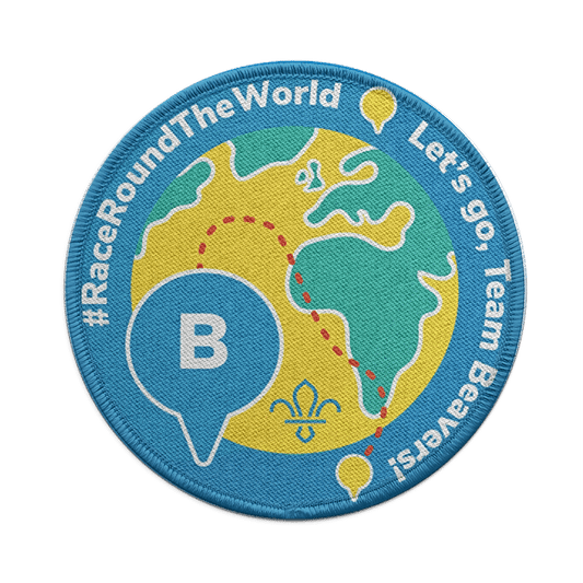 Race Around the World Badge Beavers