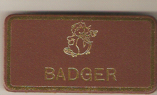 Badger, Beaver Leaders Leather Name Badge, Tan