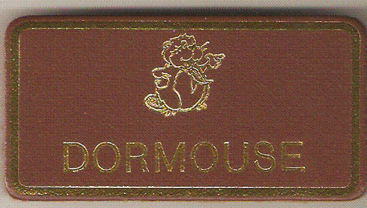 Dormouse, Beaver Leaders Leather Name Badge, Tan