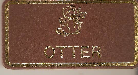 Otter, Beaver Leaders Leather Name Badge, Tan