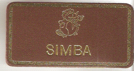 Simba, Beaver Leaders Leather Name Badge, Tan