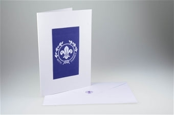 World Scout "With Thanks" Card and envelope, A6