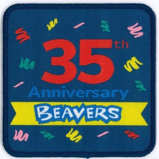 Beavers 35th Anniversary (Birthday) Badge