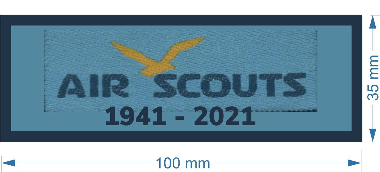 Air Scouts 80th Anniversary Badge 1941 - 2021 100mm x 35mm