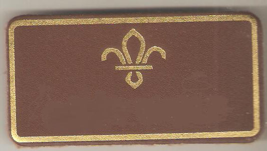 Custom, Scouts Leather Name Badge, Tan. Choose your own Name.  Please allow up to 4 weeks delivery depending on the time of year