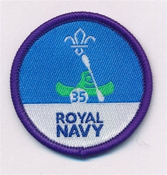 Time on the Water Staged Activity Badge, 35 Sessions, Royal Navy