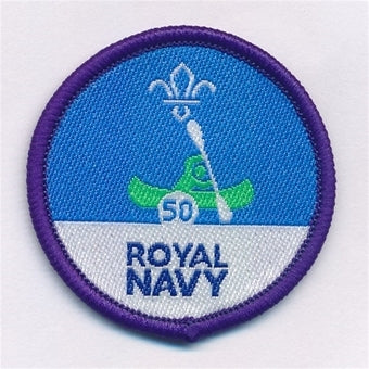 Time on the Water Staged Activity Badge, 50 Sessions, Royal Navy