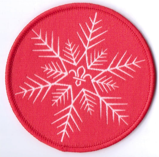 Red Snowflake Fun Badge