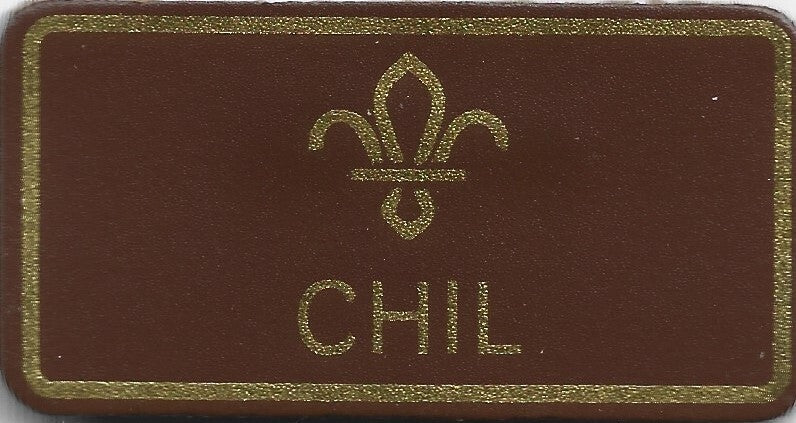 Chil, FDL Leather Name Badge, Tan