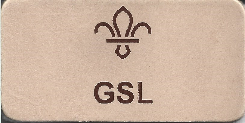 GSL,  Scouts Leather Name Badge