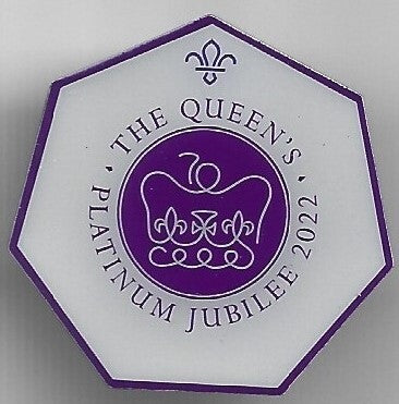 The Queen's Platinum Jubilee Pin Badge.