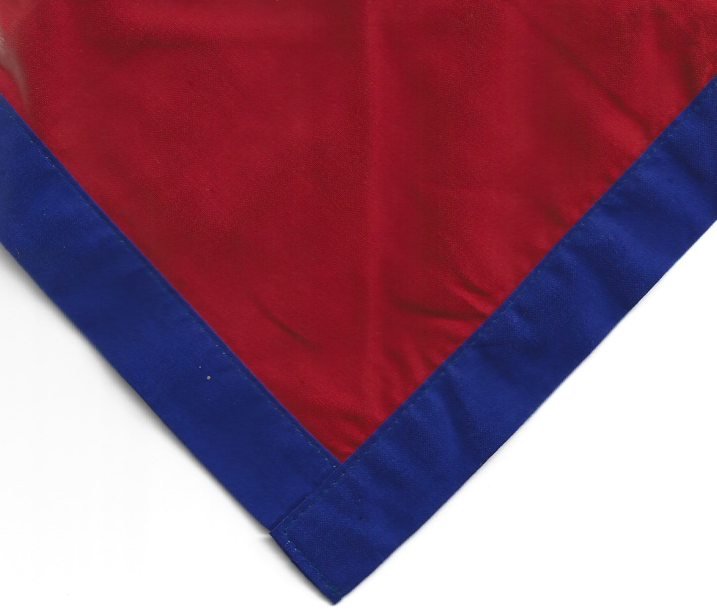 Unknown Group F, Youth Size Scarves, pack of 10, Scarlet with a 1" Royal Blue Border.