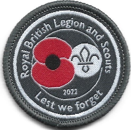 Poppy & Scouting Fleur de Lis Uniform Badge 2022