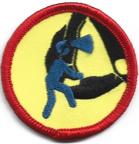 Caving Fun badge Yellow background