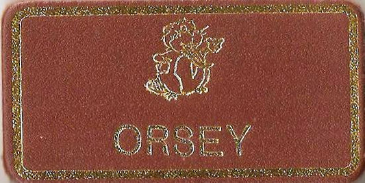 Orsey, Beaver Leaders Leather Name Badge, Tan