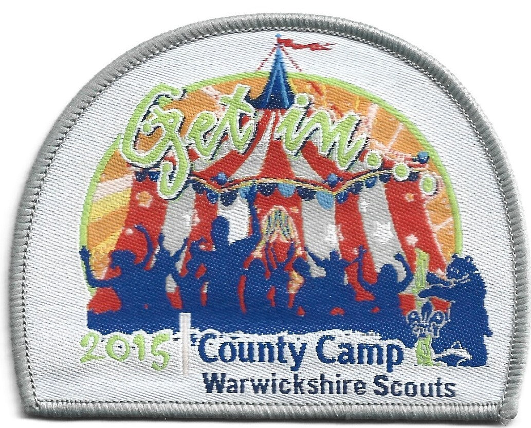 Warwickshire County Camp Badge, Get In, 2015