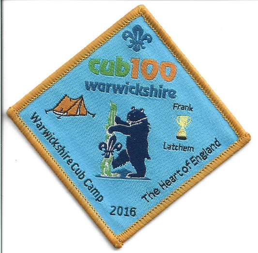 Warwickshire County Cub Badge, Cubs100. 2016