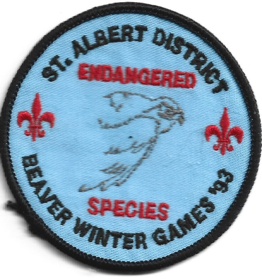 St, Albert District (Canada) Badge. Beaver Winter Games '93