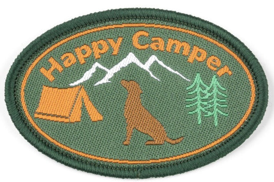 Happy Camper Pet Fun Badge