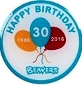 Beavers 30th Birthday Pin Badge