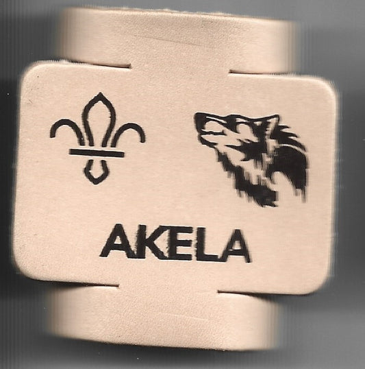 Akela Name Woggle, Natural