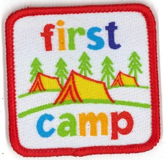 First Camp Fun Badge, 50mm x 50mm