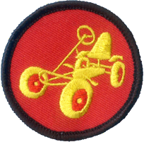 Karting, 50mm fun badge, Red (Cart)