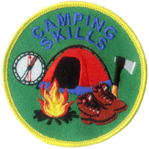 Camping Skills, 75mm fun badge