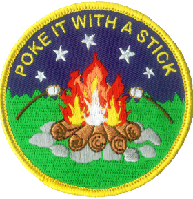 Poke it with a Stick, 75mm fun badge