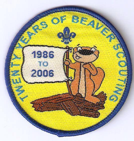 Beavers 1986 to 2006 20 years cloth badge